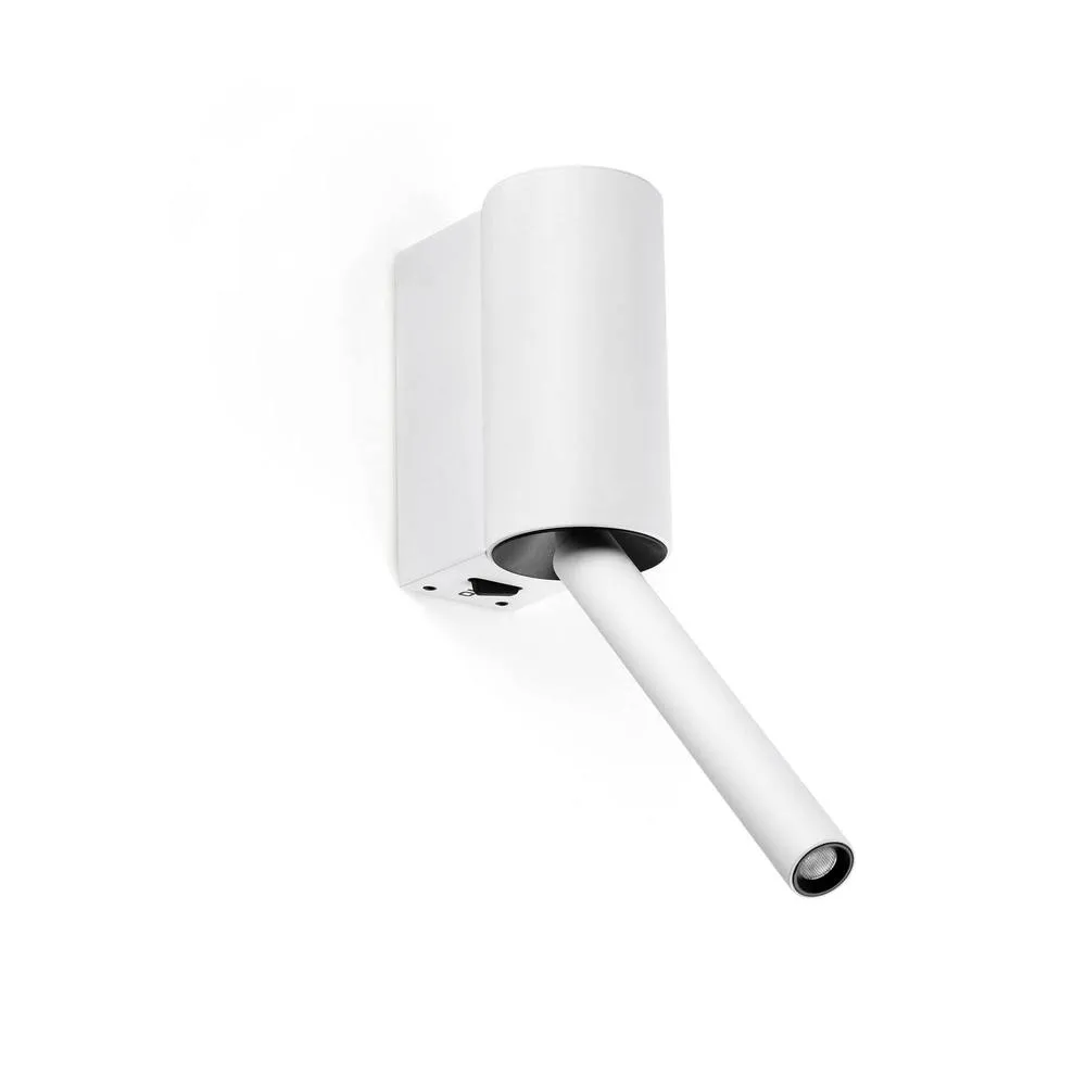Netlighting Dante LED Reading Wall Light Matt White 3W 2700K