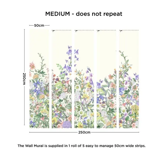Floral Garden Lilac Wall Mural 4