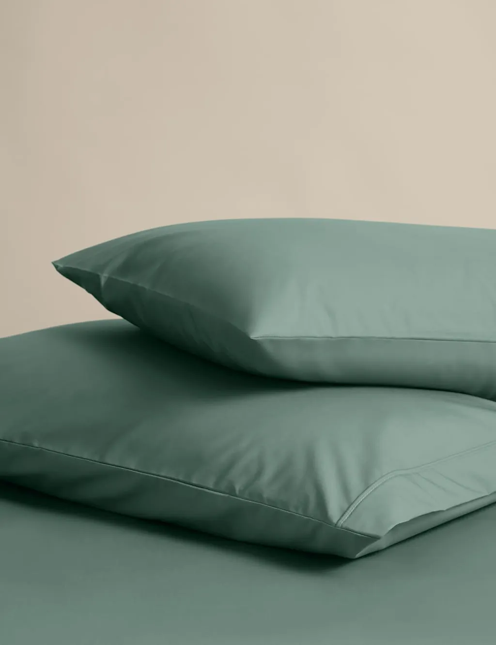 M&S 2 Pack Egyptian Cotton Pillowcases Smokey Green