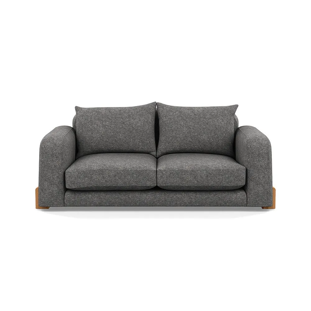 Heal's Nuvola 3 Seater Sofa Melton Wool Shale Natural Oak Feet 1