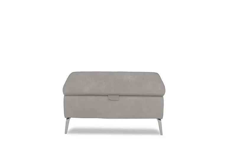 Daytona Fabric Storage Footstool - Dexter Stone - Living Room Furniture - In Time for Christmas