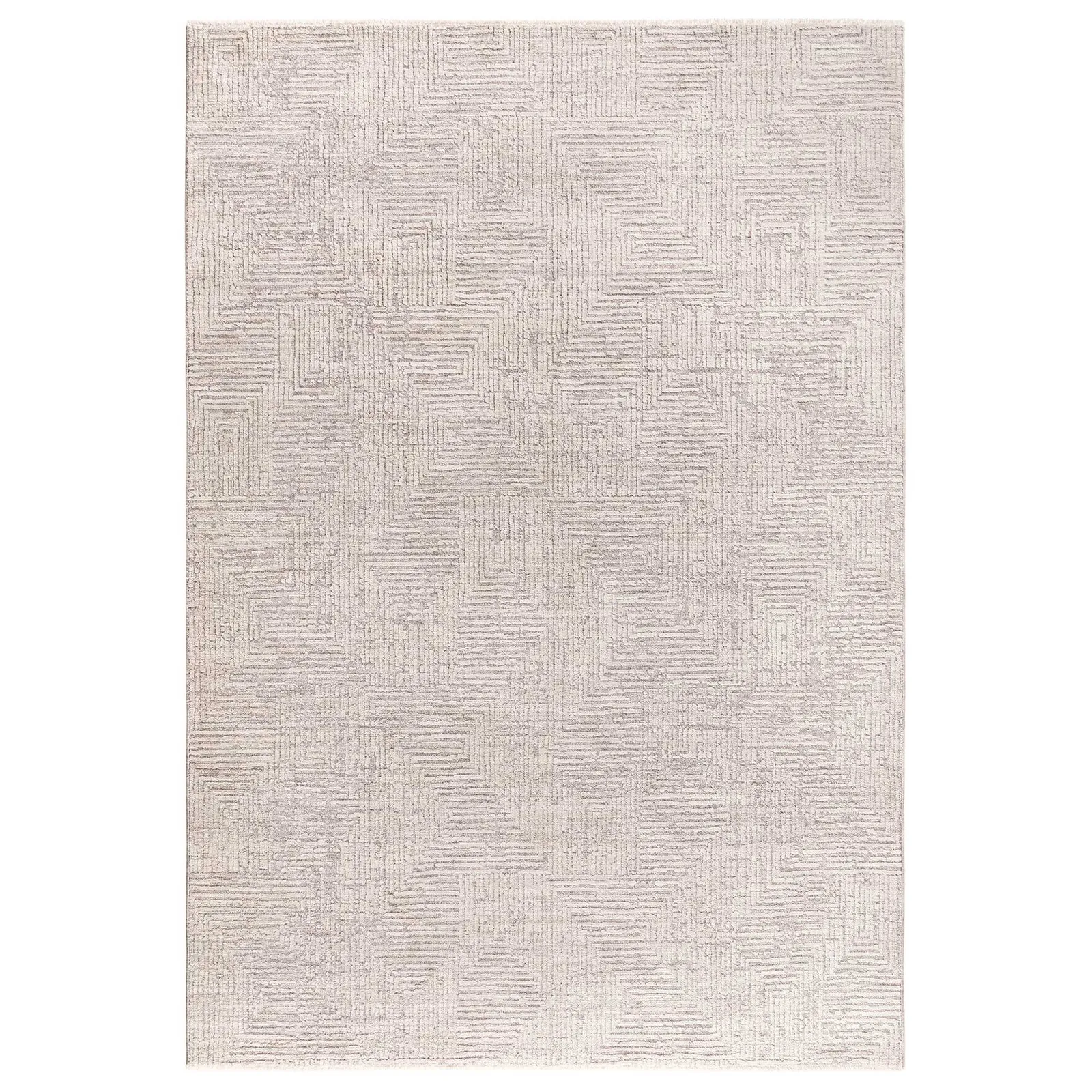 Perie Greige 120X160Cm Rug, Square, Neutral Polyester | Barker & Stonehouse