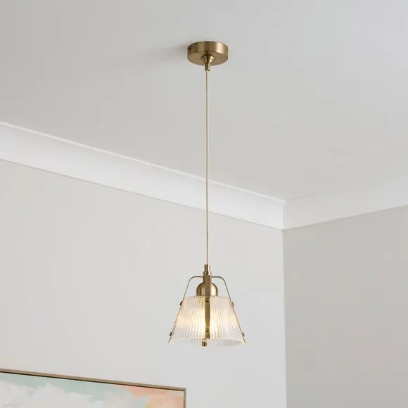 Luca Ribbed Adjustable Pendant Light