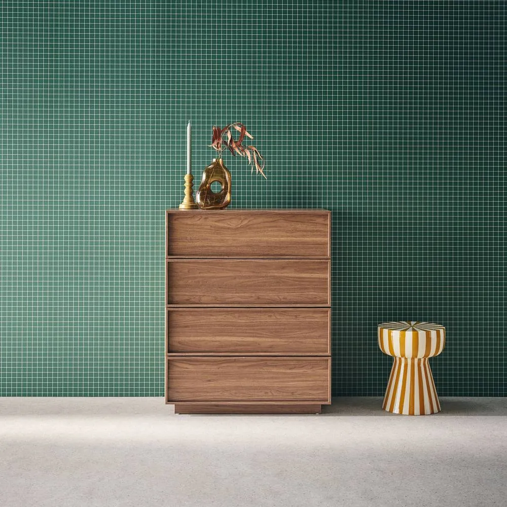 sweeek Chest of 4 drawers wood effect 80 cm in Dark Brown 3