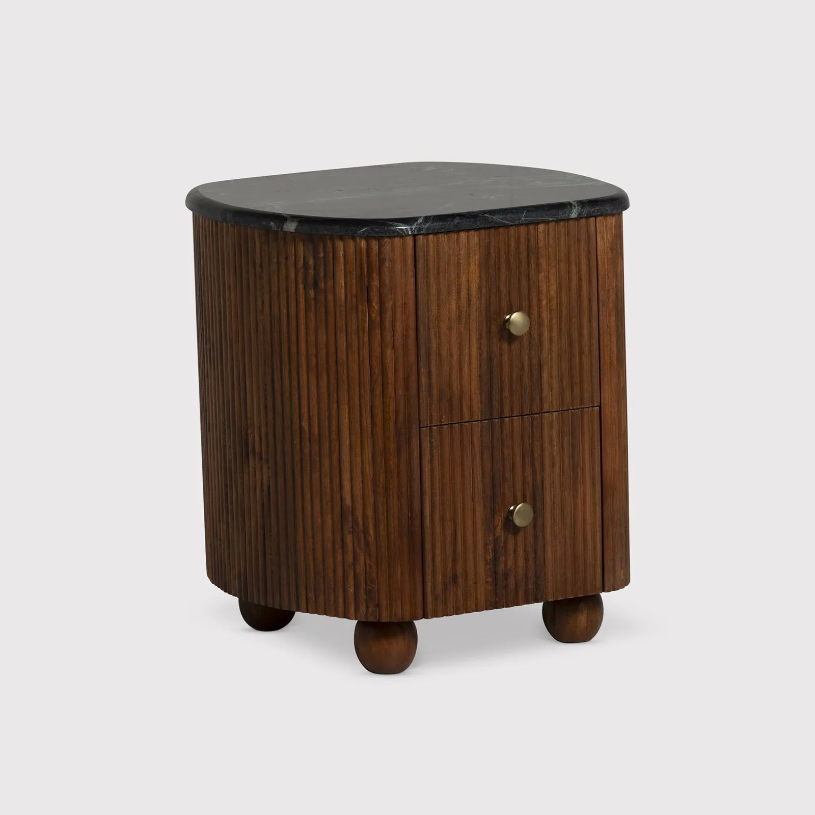 Tigris 2 Drawer Bedside Table, Wood | Barker & Stonehouse