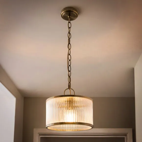 Alyn Ribbed Adjustable Pendant Light 2