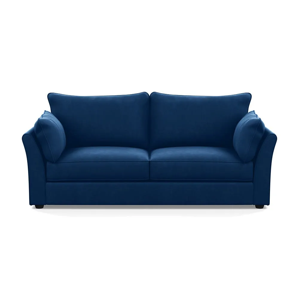 Heal's Tailor 4 Seater Sofa Velvet Petrol Black Feet 1