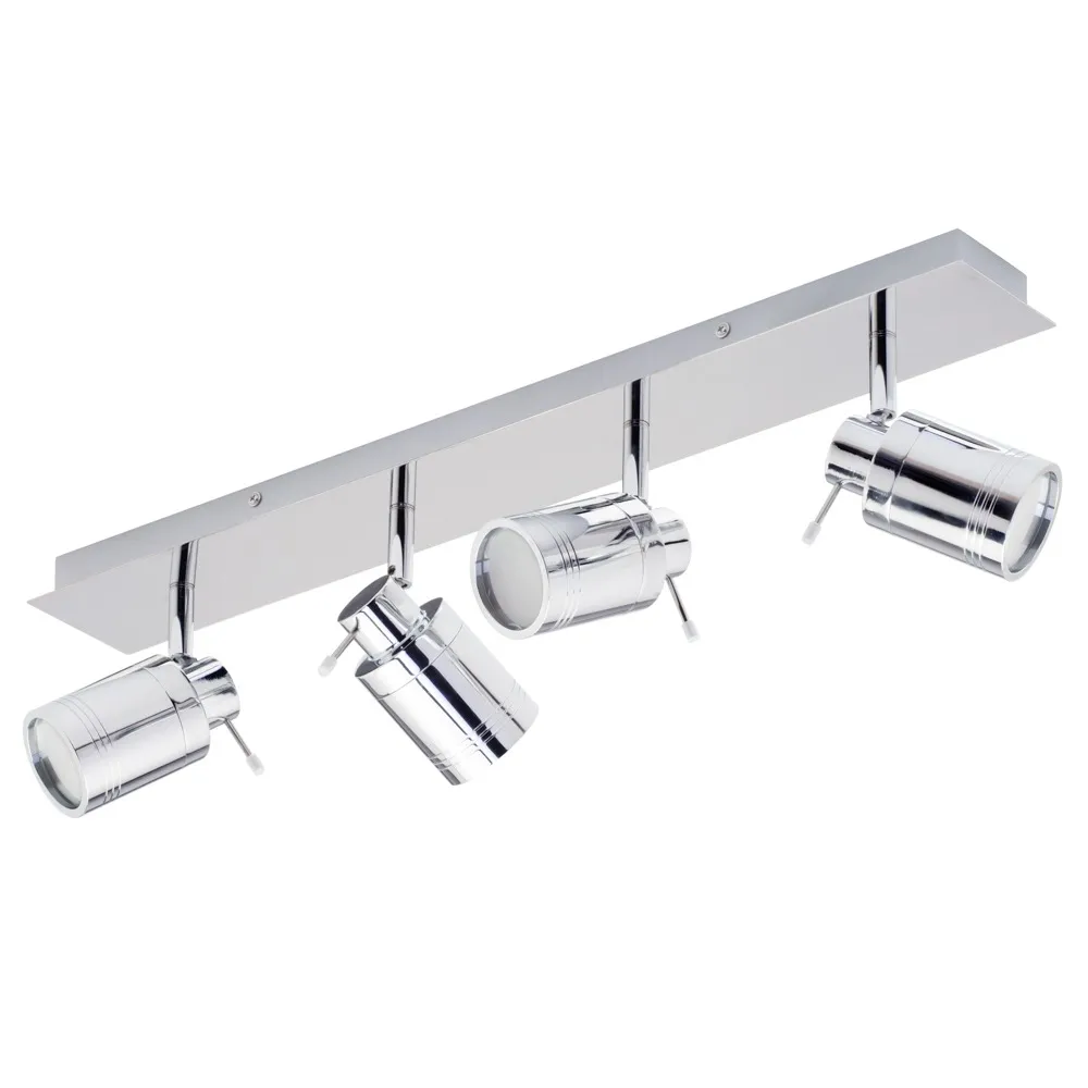 Hector Bathroom Ceiling Spotlight Bar, Chrome 1