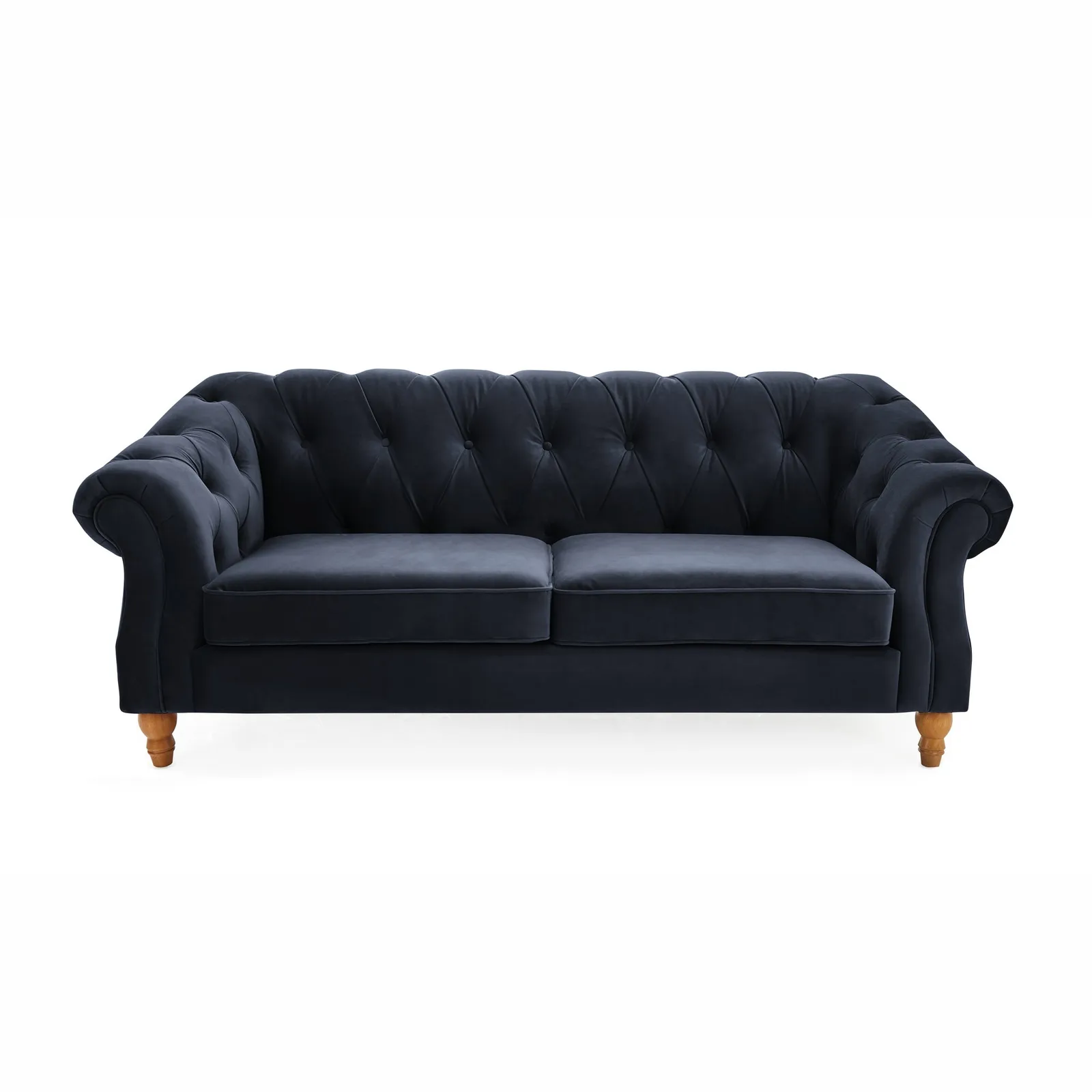 Aubrey Velvet 2 Seater Sofa Blue
