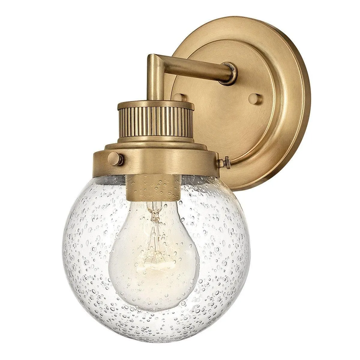 Netlighting Hinkley Poppy Bathroom Wall Lamp Heritage Brass IP44 in Yellow