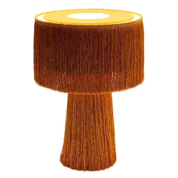 Fringed Table Lamp  Orange