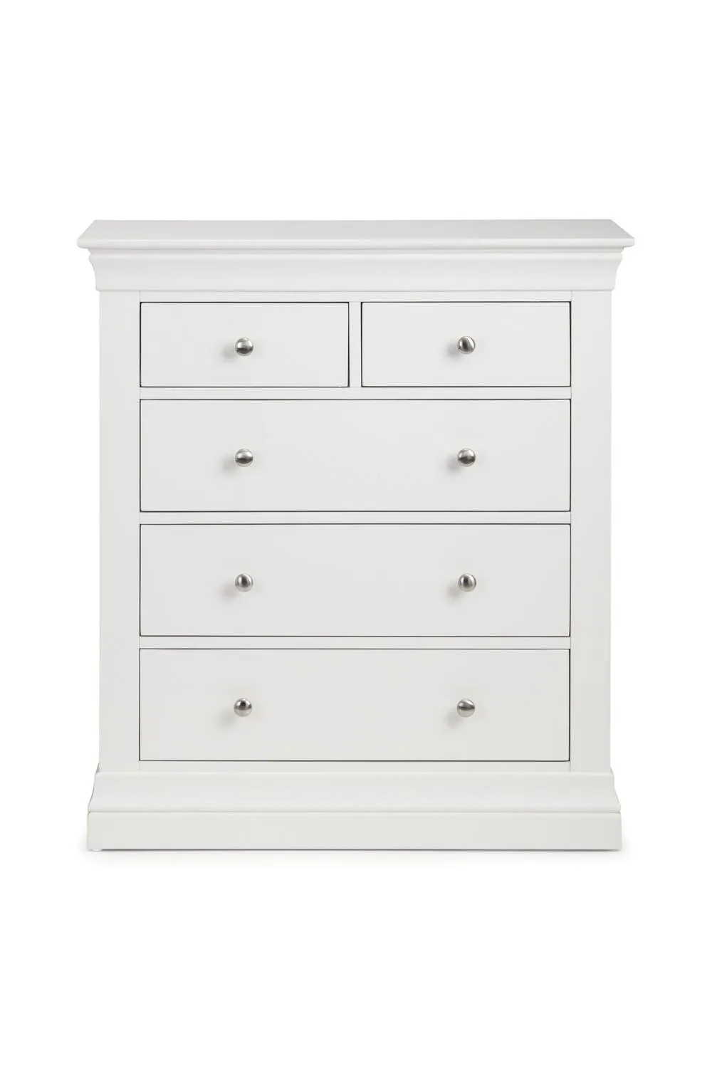 Julian Bowen Clermont 5 Drawer Chest (3+2) in White 6