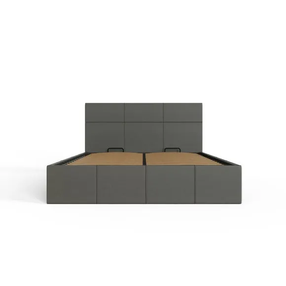 Side Lift Ottoman Bed, Faux Leather 2