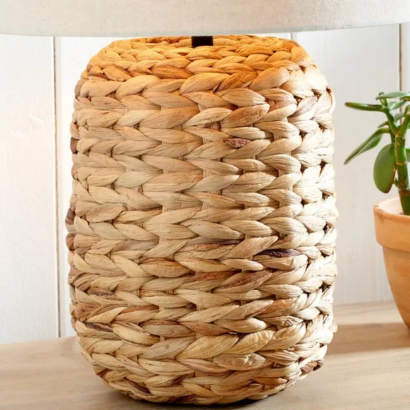 Zadi Plaited Tall Water Hyacinth Table Lamp 2