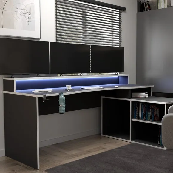 Furniture To Go Tezaur 3 Shelf Gaming Desk 4
