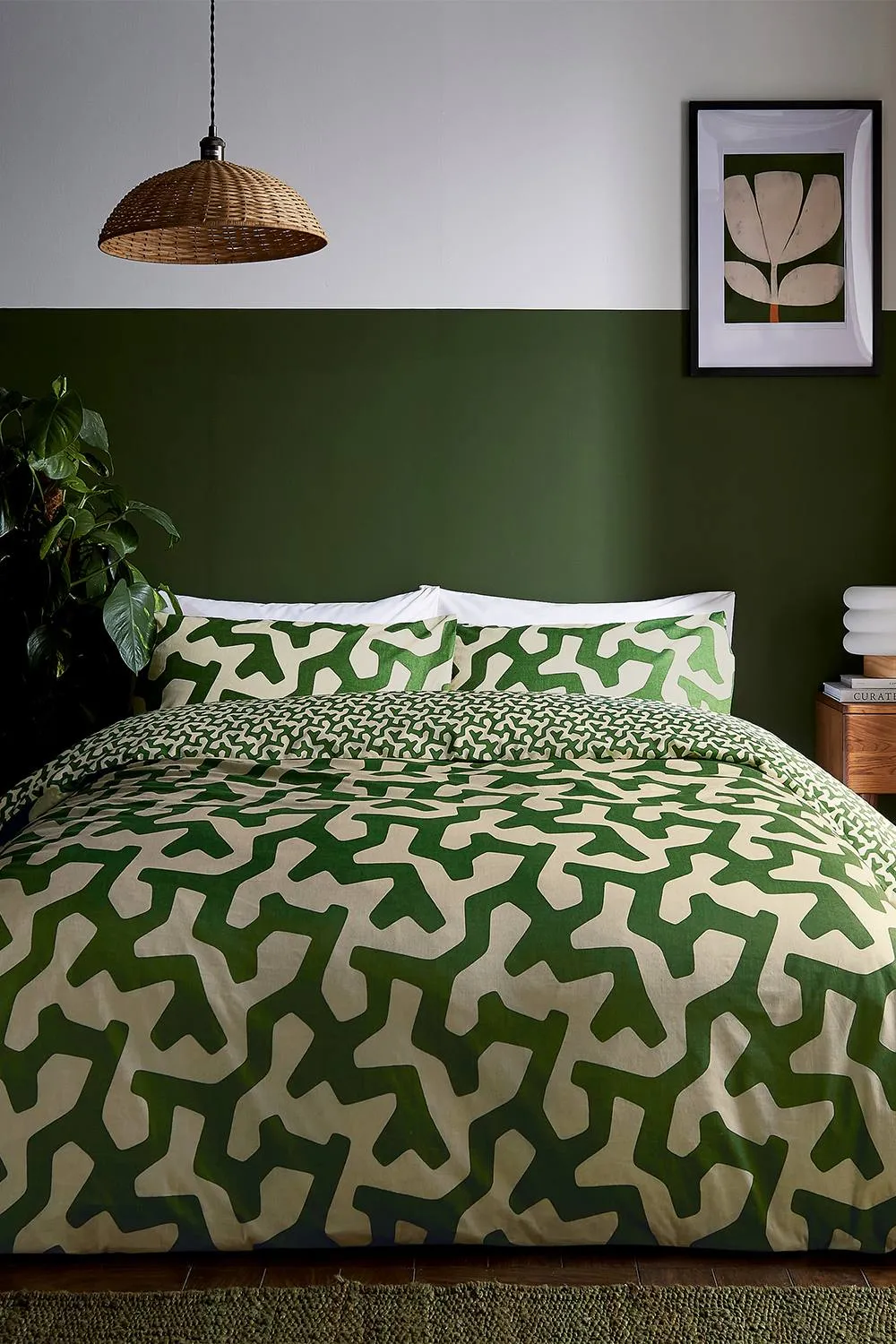Helena Springfield 'Hikani' Cotton Duvet Cover Set in Green