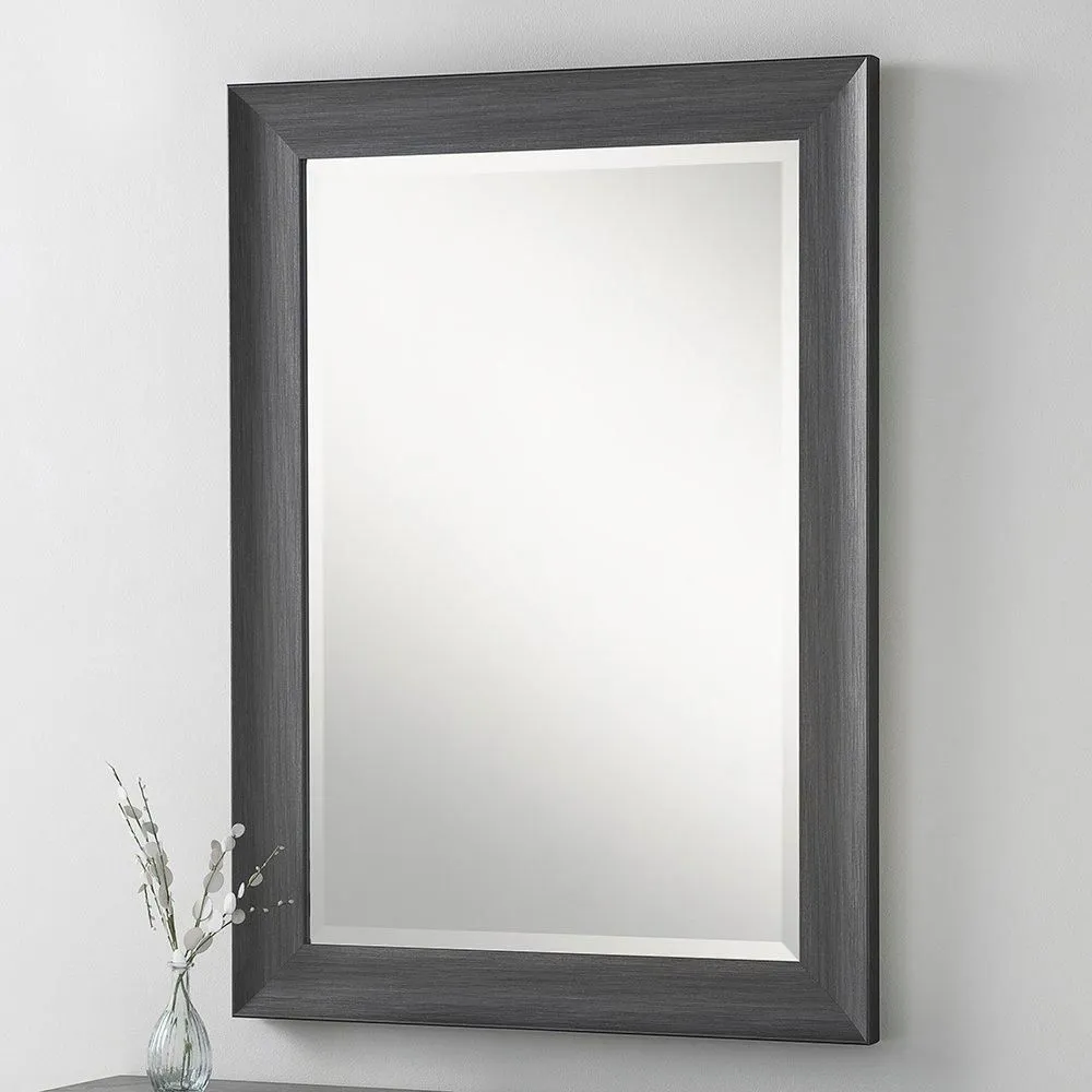 Yearn Mirrors Charcoal Grey Scooped Framed Mirror 117x91.5cm 4