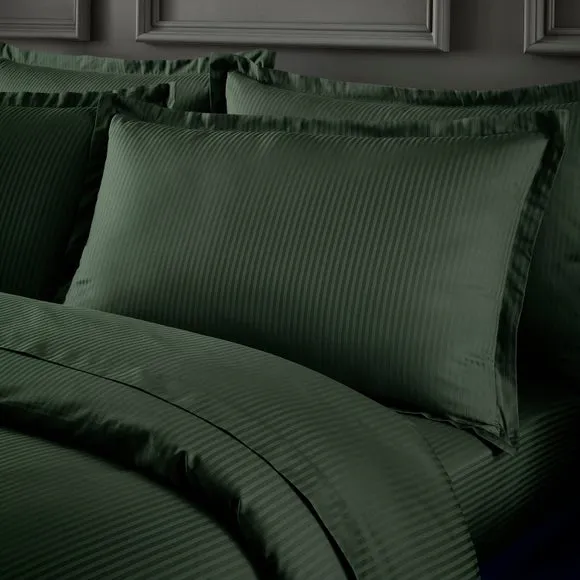 Hotel Cotton Stripe 400 Thread Count Flat Sheet 1