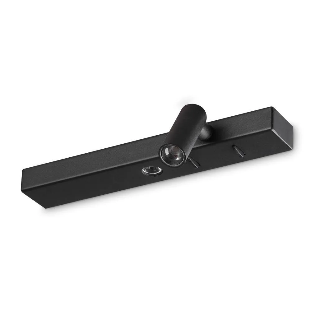 Netlighting Bonne Nuit Right LED Reading Wall Light Black 3000K