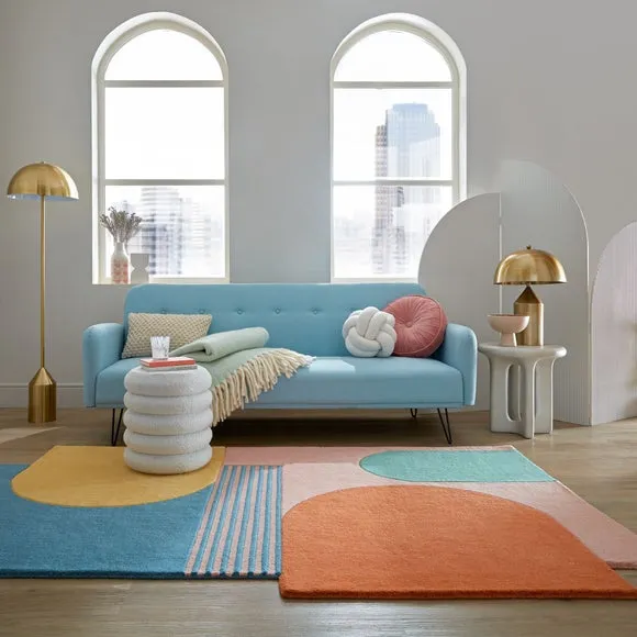 Lozenge Abstract Shaped Wool Rug 1
