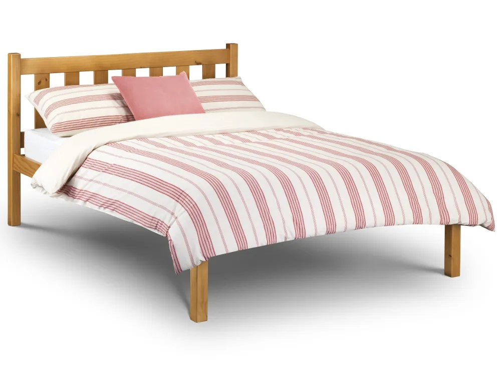 Poppy - Double - Solid Pine Bed - Pine - Wooden - Low Foot-End - 4ft6 - Happy Beds