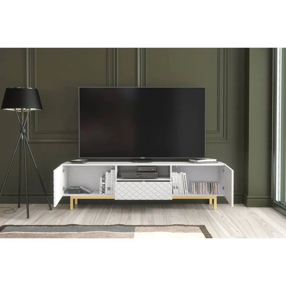 Creative Furniture Diamond Luxe TV Unit 180cm - White 3