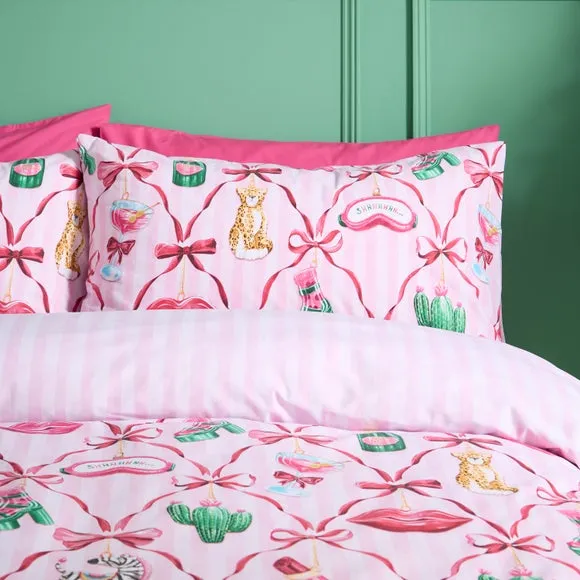 Catherine Lansfield Christmas Kitsch Polycotton Duvet Cover & Pillowcase Set 4