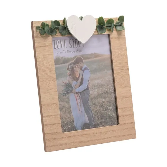 Love Story Rustic Photo Frame