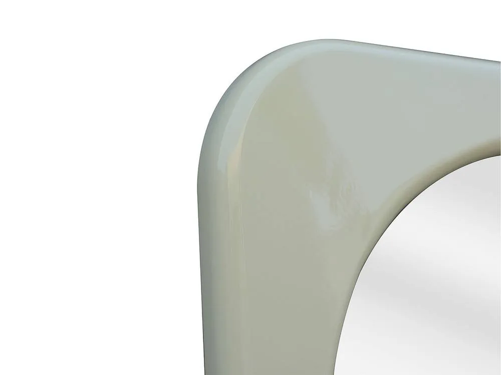 Vente-unique -Shaped Mirror With Gloss Finish - L60 X H160 Cm - Ivory - HAIMEI 6
