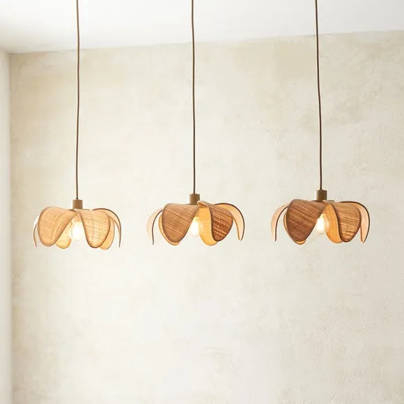 Petal Boho 3 Light Adjustable Diner Ceiling Light
