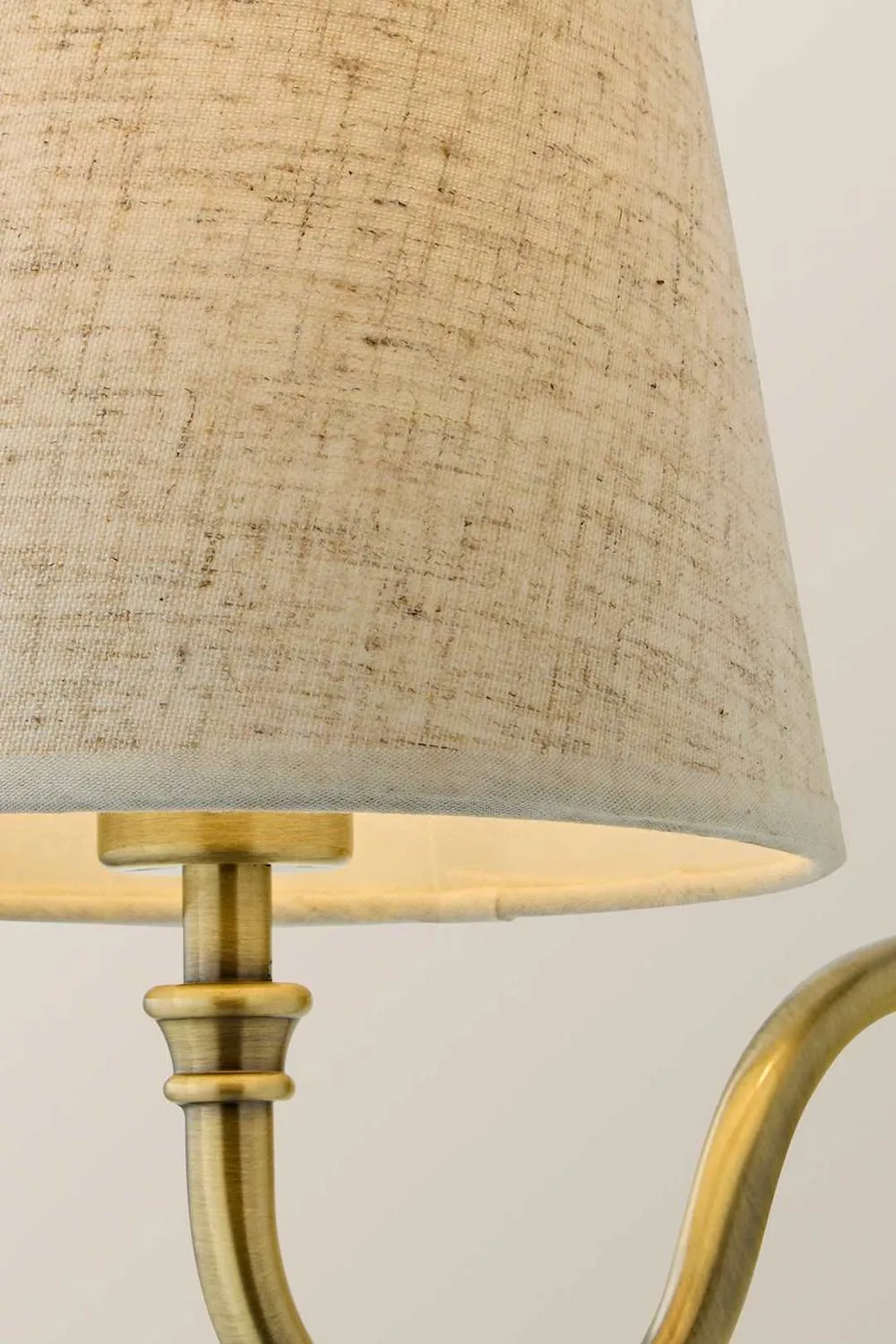 ValueLights Lowe Pair Linen Taper Shade Metal Portable Rechargeable Wall Light in Gold 4