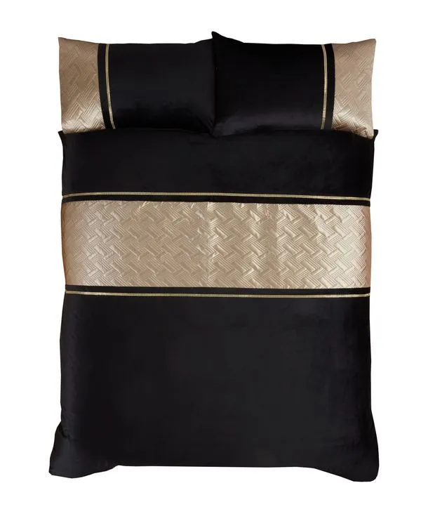 Rapport Home Capri Polycotton Duvet Cover Set With Pillowcase in Gold 3