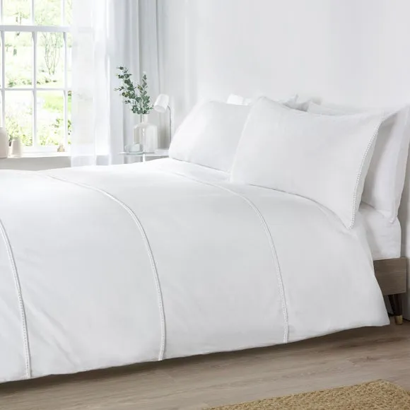 Catherine Lansfield Pom Pom 100% Brushed Cotton Duvet Cover & Pillowcase Set