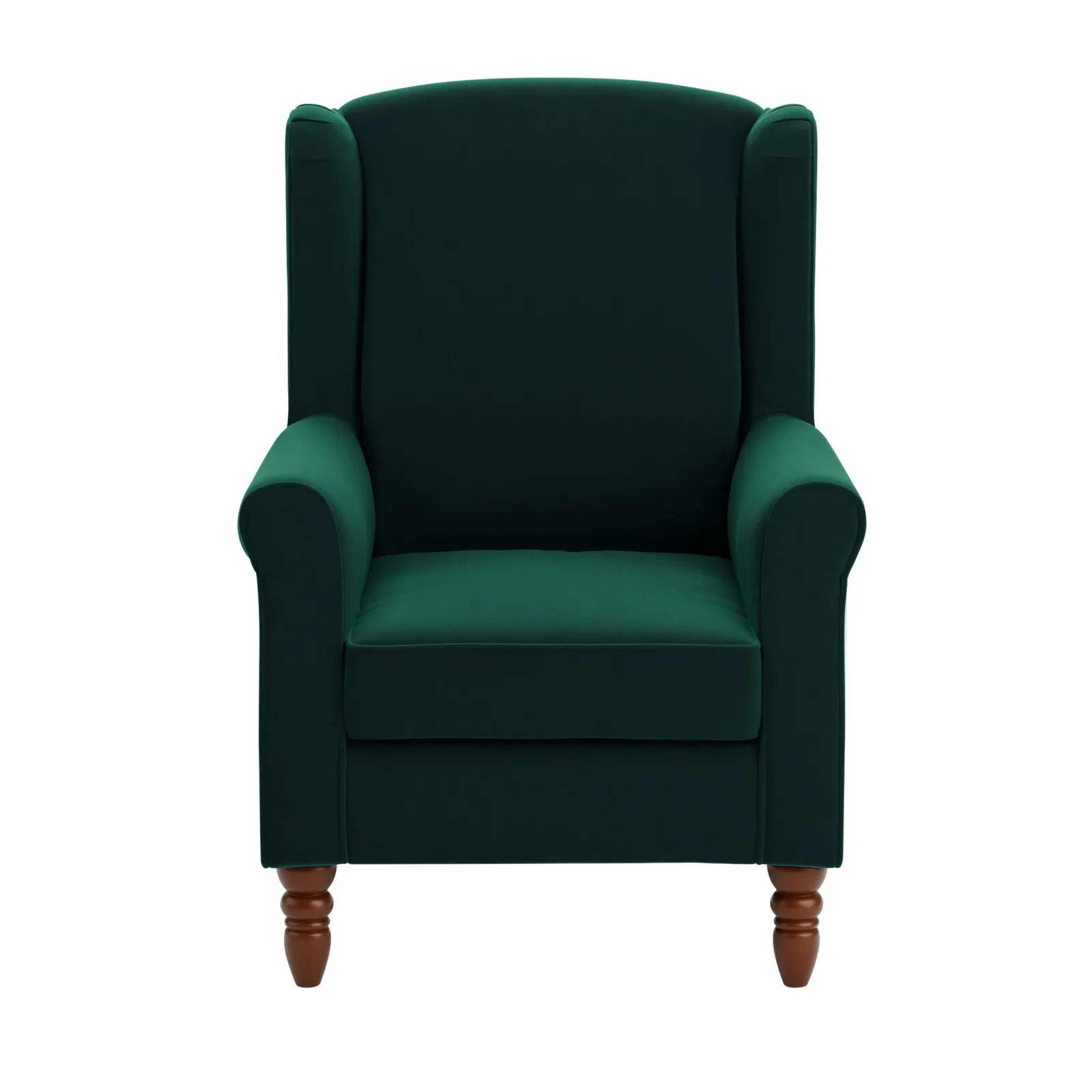 Oswald Wingback Armchair Velvet Green