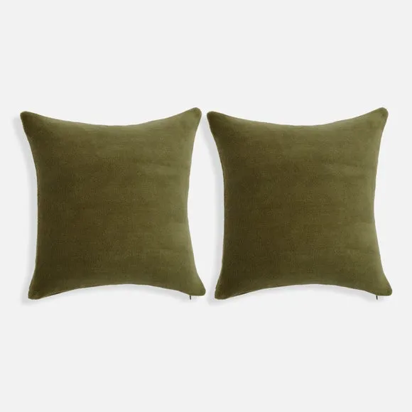 Set of 2 Fleece Square Cushion Covers 3
