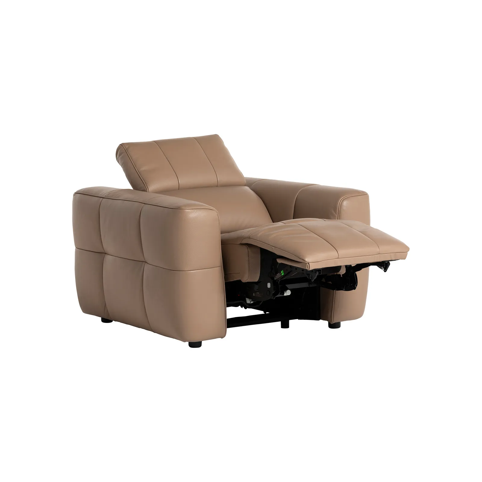 Rochester Armchair Power Recliner With Head Tilt, Neutral Leather | Barker & Stonehouse 4