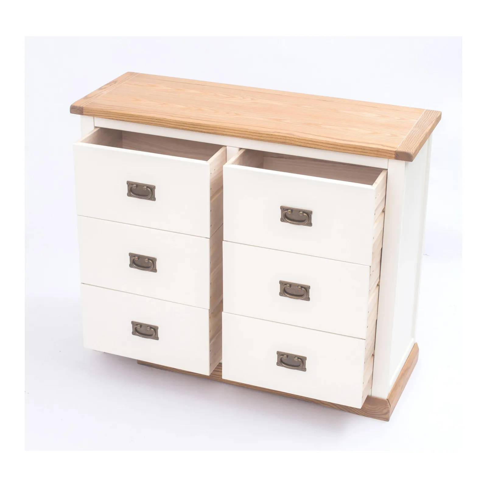 Cabinet Bits Tropea 6 Drawer Chest of Drawers Bras Drop Handle in Off-White 5