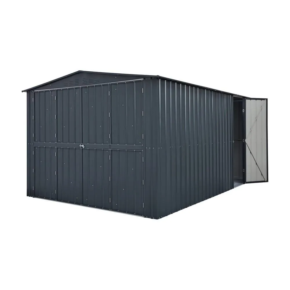 Mercia 10 x 15 Feet Globel Dual Door Workshop Garage - Steel/Metal - Grey 5