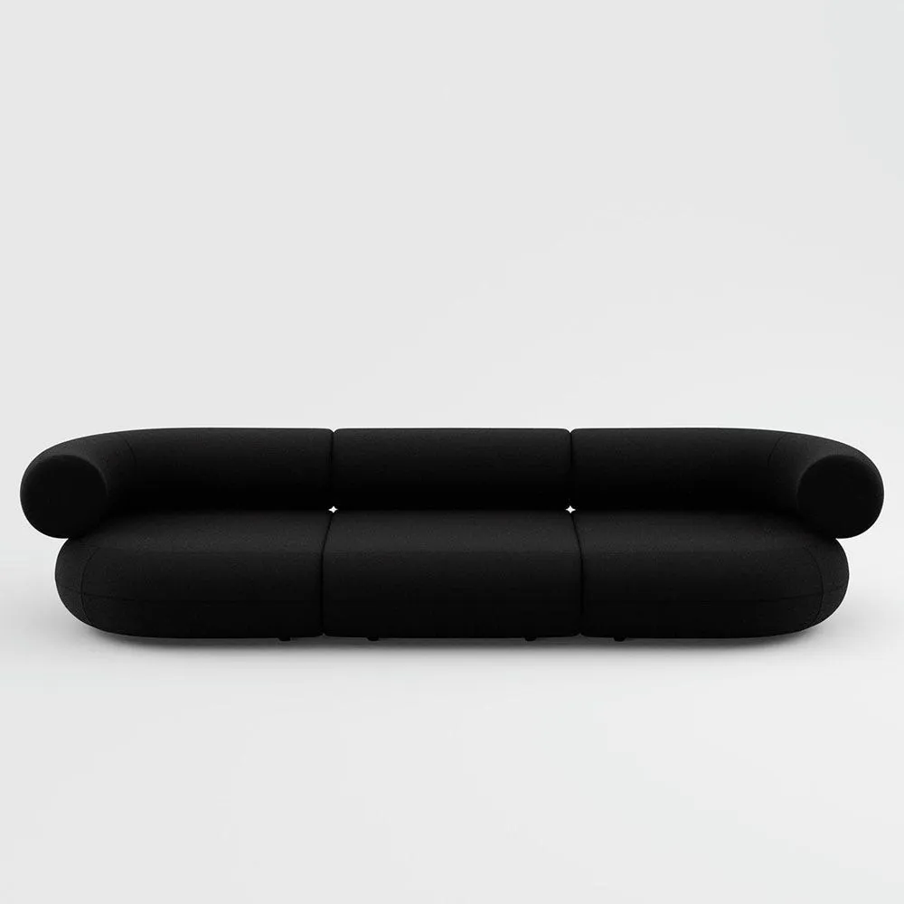 Tom Dixon Fat 3 seater Sofa in Hallingdal fabric Black 0190 2