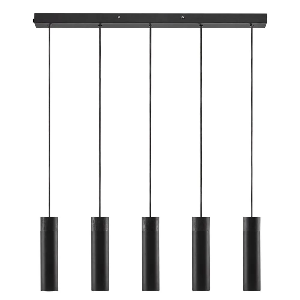 Nordlux Tilo Pendant Light Black Metal Dining Room GU10 Mains 6cm 2