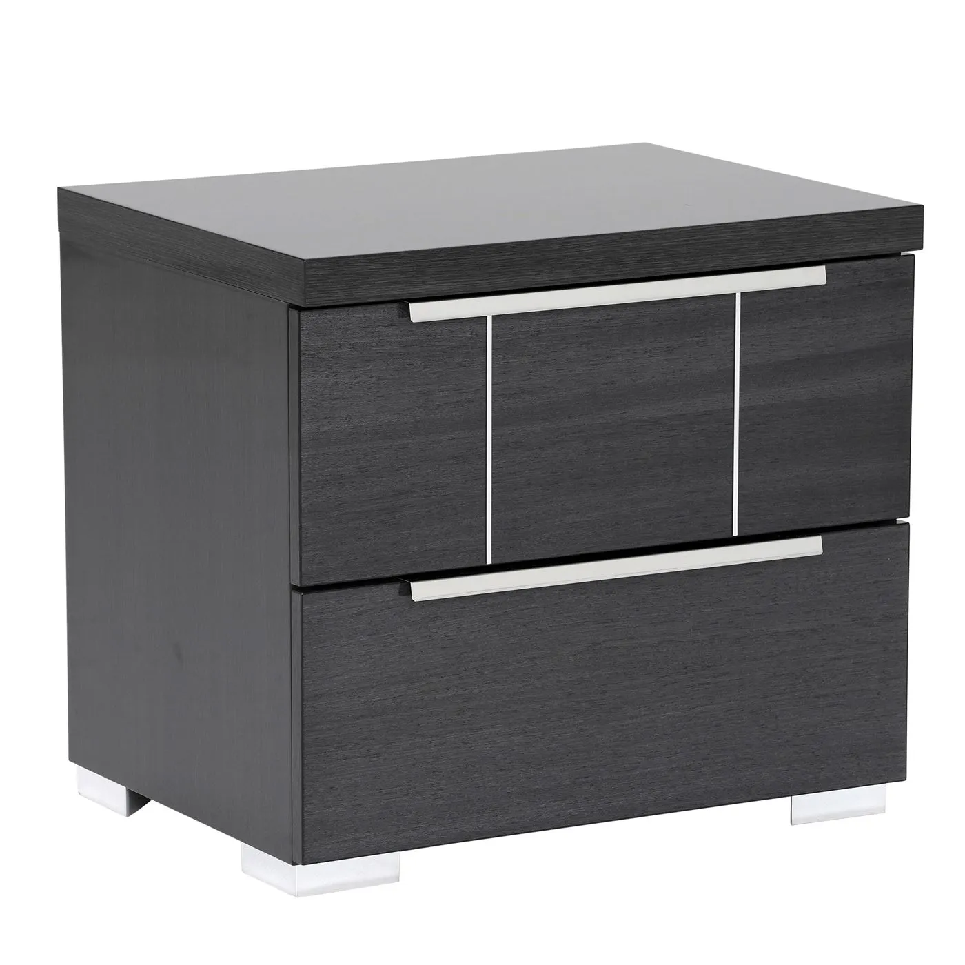 Versilia Nightstand, Grey Koto High Gloss