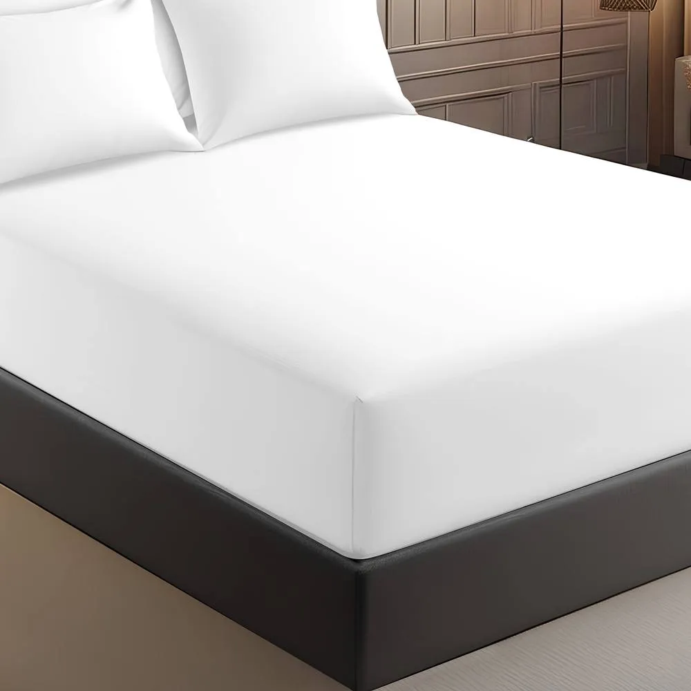 Grace Premium Microfiber 40cm Extra Deep Pocket Fitted Sheets in White