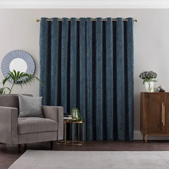 Chenille Ultra Blackout Eyelet Curtains 4
