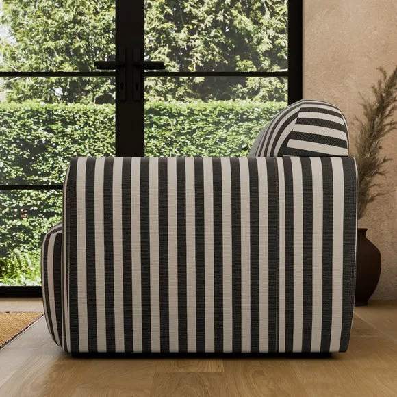 Marlo Woven Mid Stripe Snuggle Chair 3