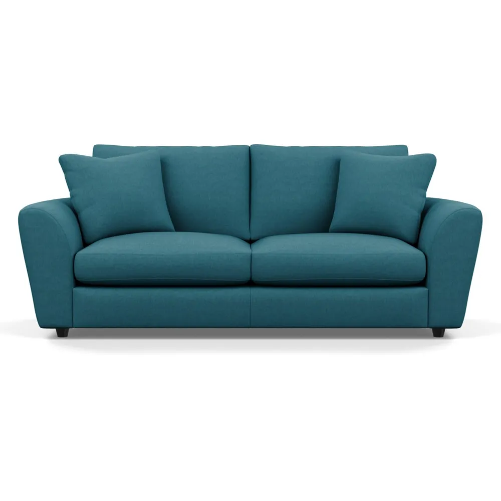 Heal's Snooze 4 Seater Sofa Brushed Cotton Cadet Black Feet