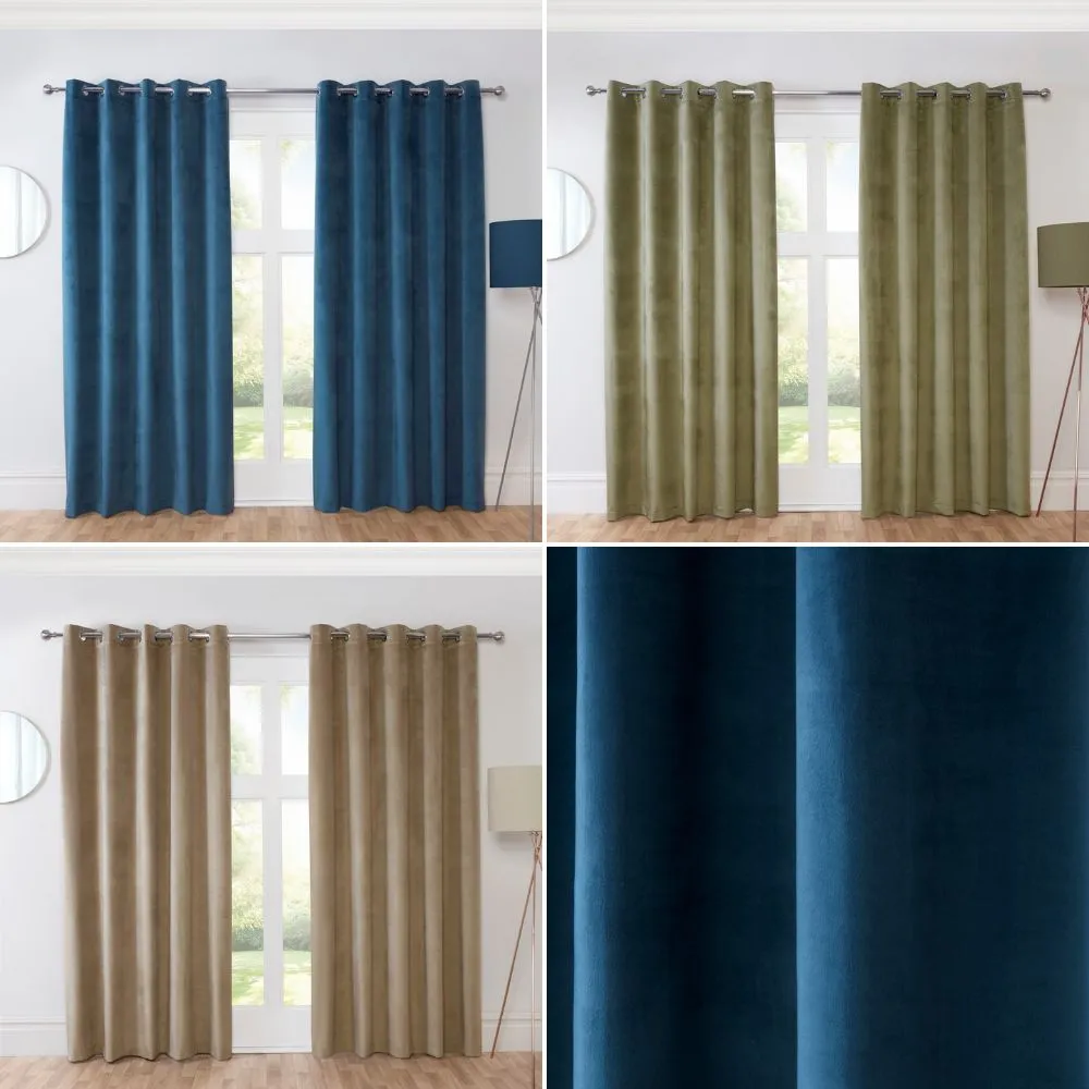 Sundour Casa Eyelet Curtains in Green 4