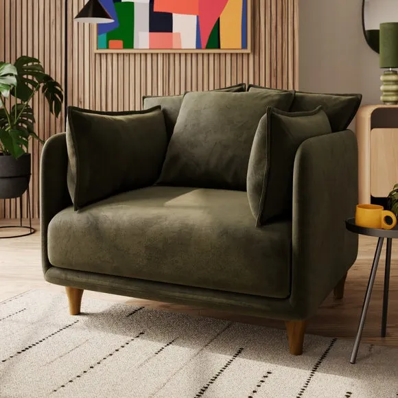 Armitage Scatter Back Velvet Snuggle Chair