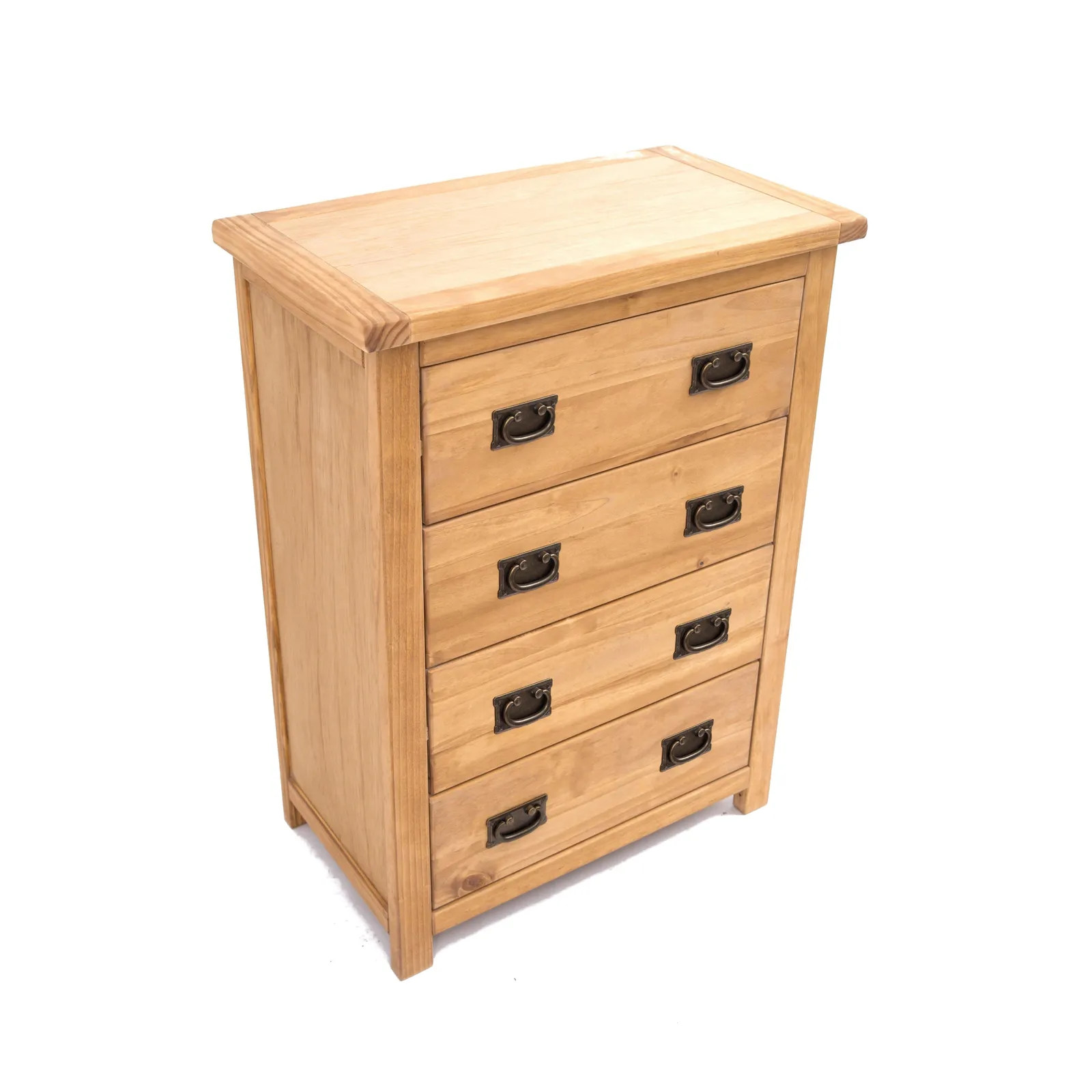 Cabinet Bits Lugo 4 Drawer Chest of Drawers Bras Drop Handle in Light Brown 3