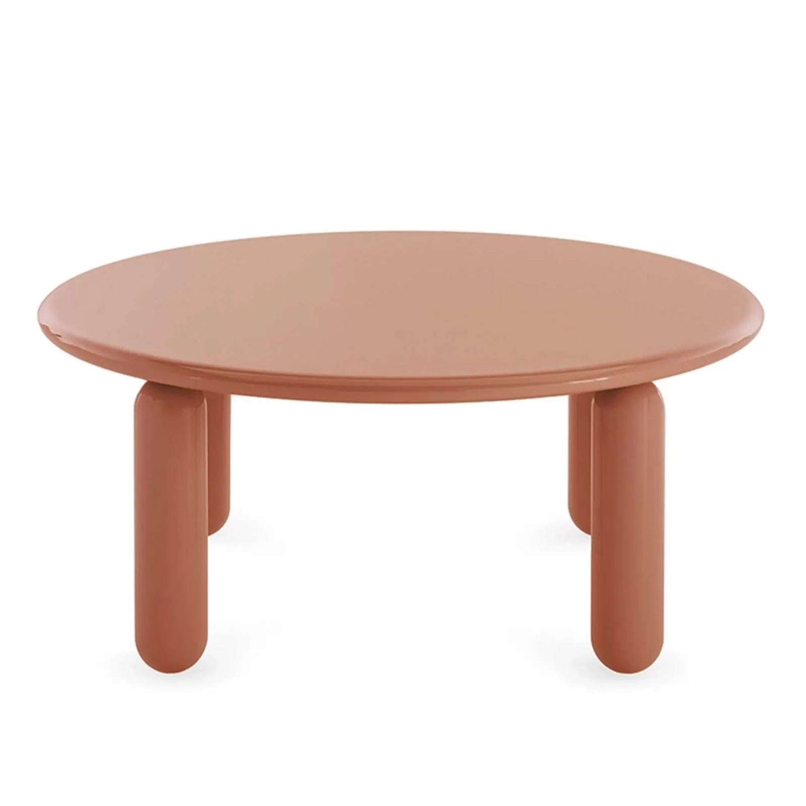 Kartell Undique Mas Side Table 85X85X30 Orange, Round Wood | Barker & Stonehouse 3