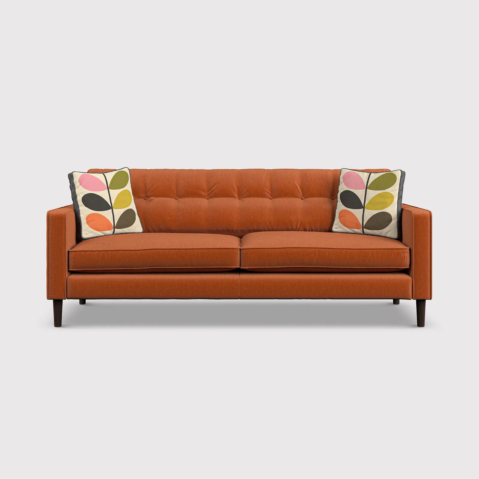 Orla Kiely Ebben Large Sofa, Orange Fabric | Barker & Stonehouse 1